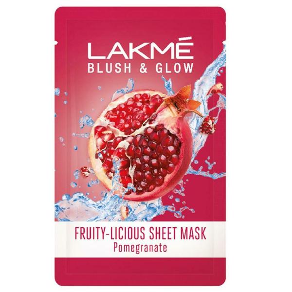 Lakme Blush & Glow FruityLicious Sheet Mask, Pomegranate 20 ml JioMart