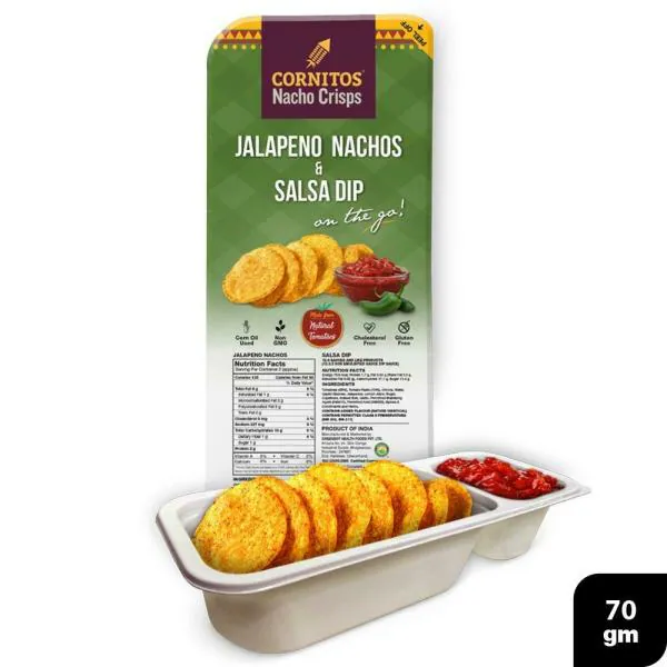 Cornitos Jalapeno Nachos & Salsa Dip Tray 70 g JioMart