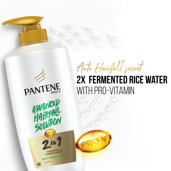 Pantene 2 in 1 Silky Smooth Care Shampoo + Conditioner 650 ml JioMart