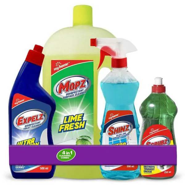 My Home 4 in 1 Cleaning Combo Pack (500 ml + 1 L+ 550 ml + 250 ml