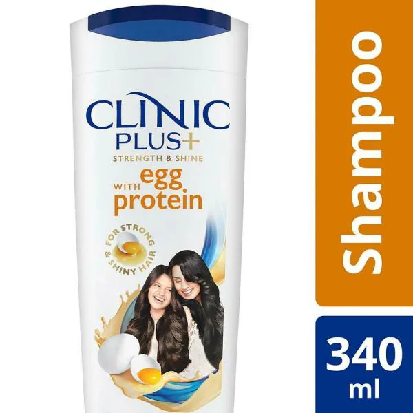 Clinic Plus+ Strength & Shine Egg Protein Shampoo 340 ml JioMart