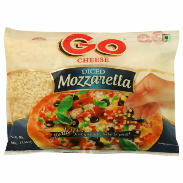 Go Diced Mozzarella Cheese 500 g (Pack) JioMart
