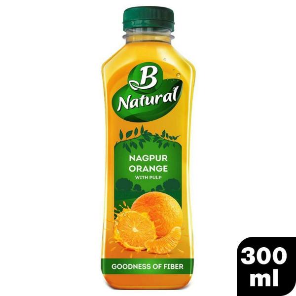 B Natural Nagpur Orange Juice with Pulp 300 ml JioMart