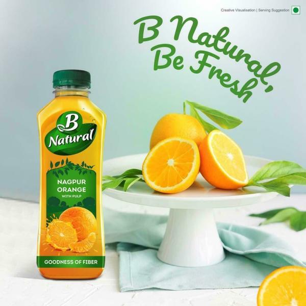 B Natural Nagpur Orange Juice with Pulp 300 ml JioMart