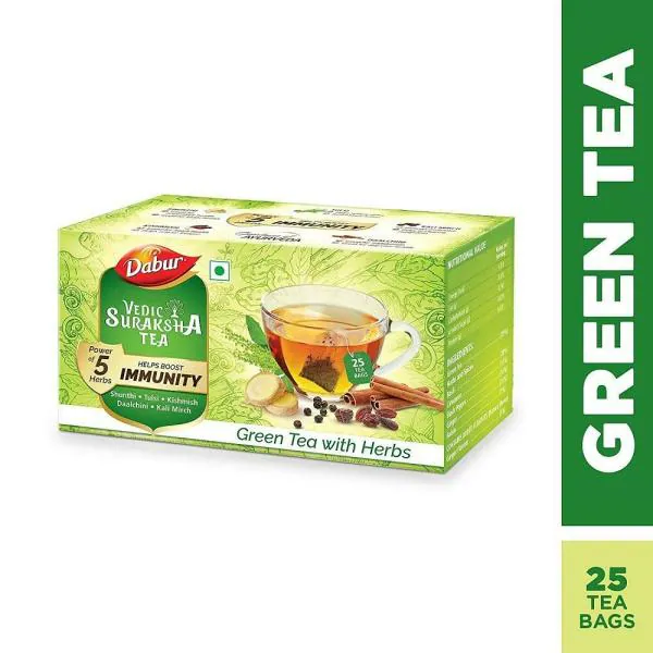 Dabur Vedic Suraksha Green Tea 1.5 g (25 pcs) JioMart