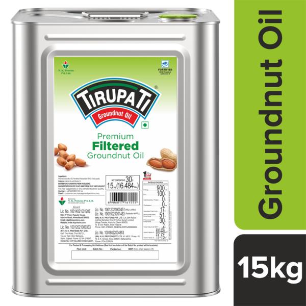 Tirupati Premium Filtered Groundnut Oil 15 kg JioMart