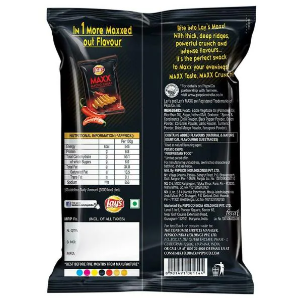 Lay's Maxx Sizzling Barbeque Chips 59.4 g JioMart
