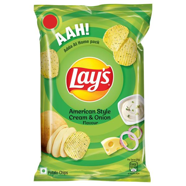 Lay's American Style Cream & Onion Potato Chips 174 g JioMart
