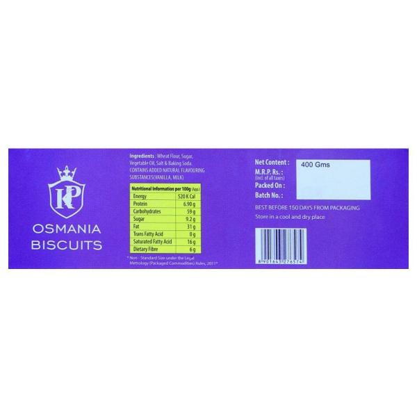 KP Osmania Biscuits 400 g JioMart
