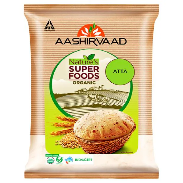 Aashirvaad Nature's Super Foods Organic Whole Wheat Atta 1 kg JioMart
