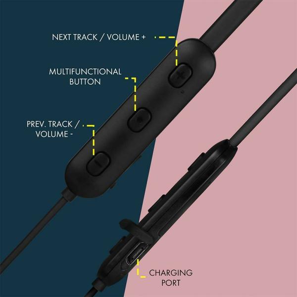 Zebronics Slinger Black Bluetooth Earphones JioMart