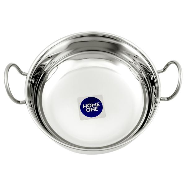 Home One Stainless Steel Induction Bottom Kadai (Size 12) JioMart