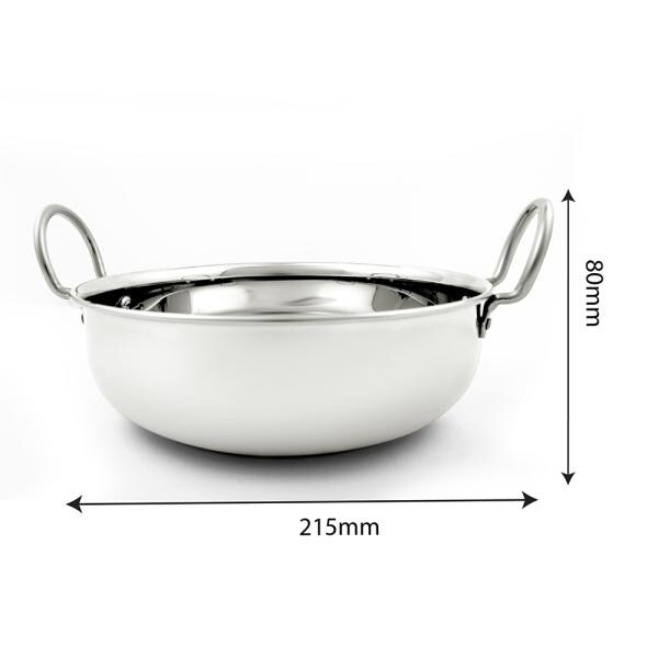 Home One Stainless Steel Induction Bottom Kadai (Size 12) JioMart
