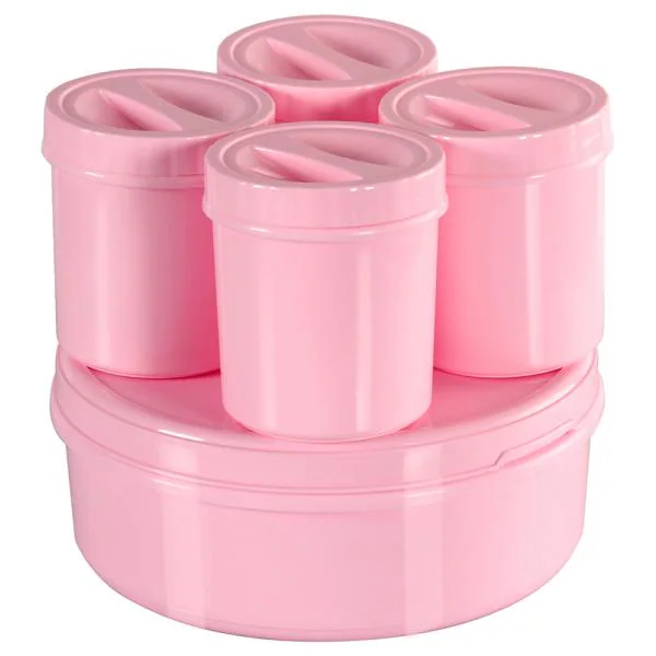 Joyo Pink Plastic Storage Container Set (5 pcs) JioMart