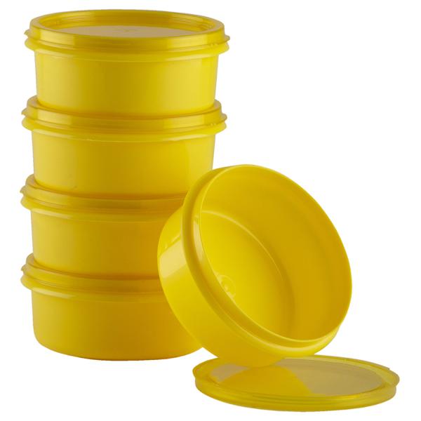 Home One Keeper Yellow Plastic Container 170 ml (Set of 5) JioMart
