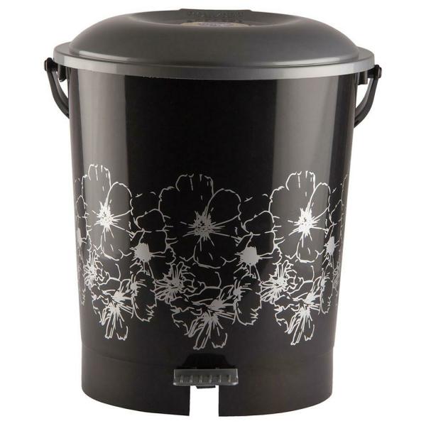 HomeOne Super Black Plastic Dustbin with Lid 12 L JioMart