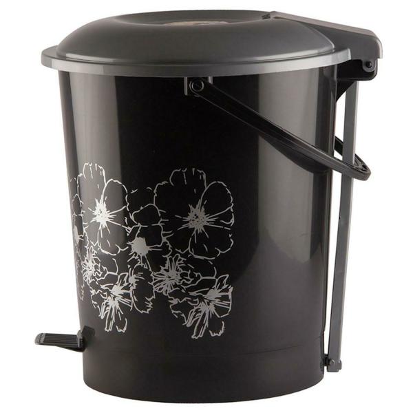HomeOne Super Black Plastic Dustbin with Lid 12 L JioMart