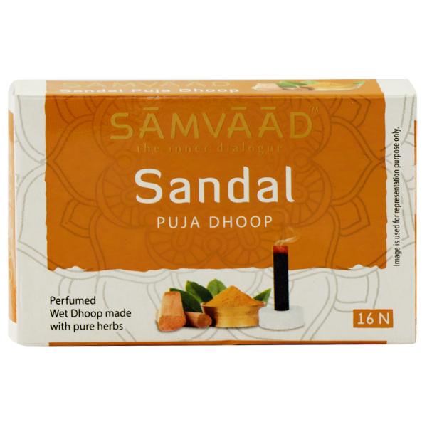 Samvaad Sandal Wet Dhoop Sticks 16 pcs JioMart