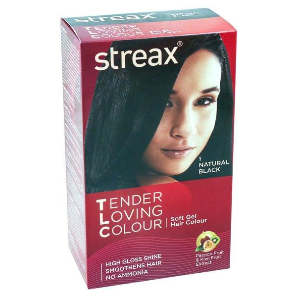 Streax Tender Loving Care Soft Gel Hair Color, Natural Black (1) (120 ml +  50 g) - JioMart