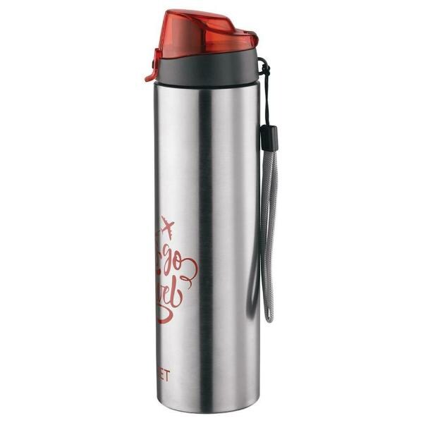 Happy Living Stainless Steel Water Bottle 800 ml with Red Lid JioMart