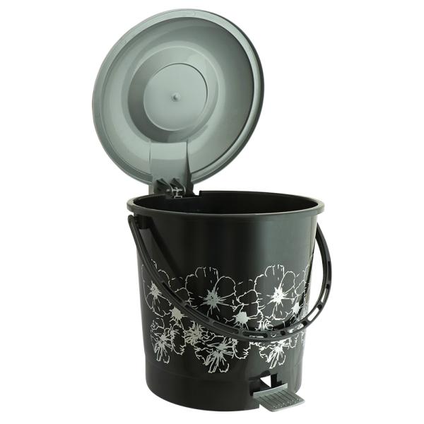 Home One Super Silver Plastic Dustbin with Lid 7 L JioMart