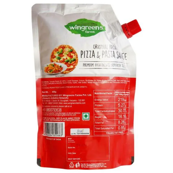 Wingreens Farm Traditional Recipe Pizza & Pasta Sauce 450 g JioMart