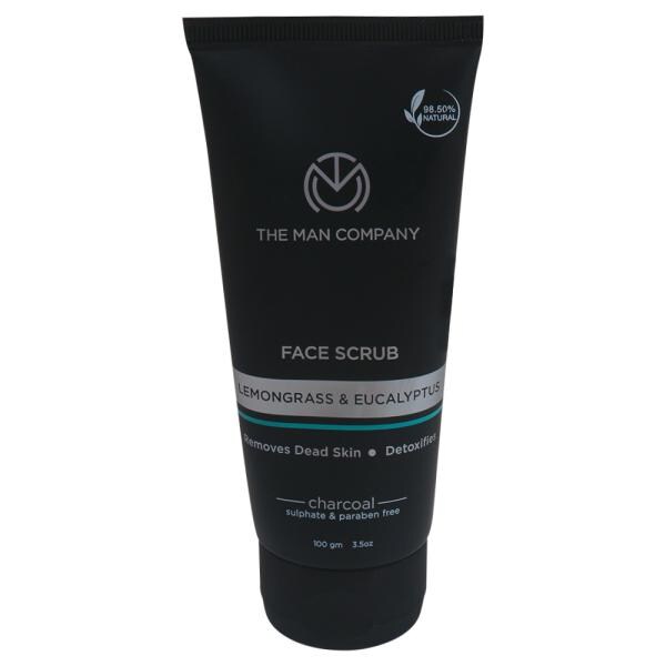 The Man Company Lemongrass & Eucalyptus Charcoal Exfoliating Face Scrub
