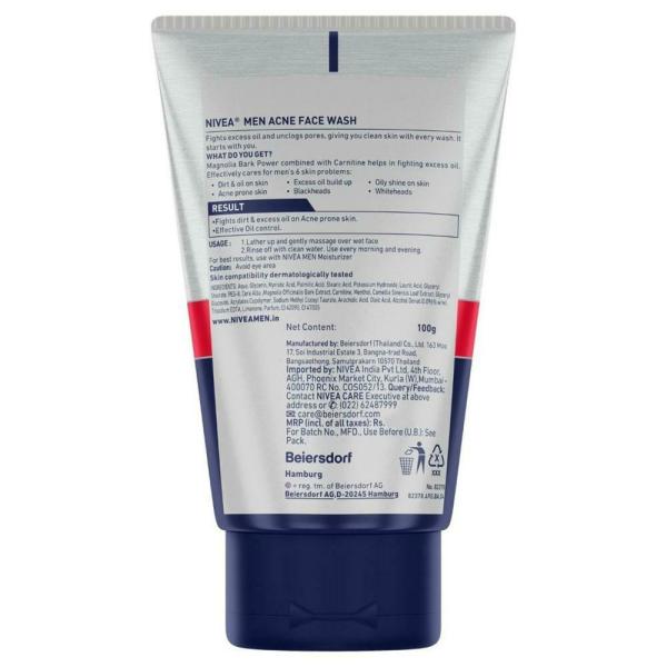 Nivea Men Acne Oil Control Face Wash 100 g JioMart