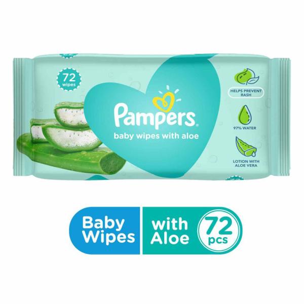 Pampers Aloe Baby Wipes 72 pcs JioMart