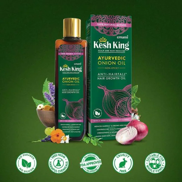 Kesh King Ayurvedic Onion Oil AntiHairfall Hair Growth Oil 200 ml