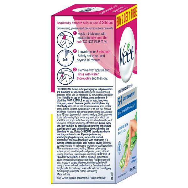 Veet 5 in 1 Skin Benefits Body & Legs Hair Removal Cream for Sensitive
