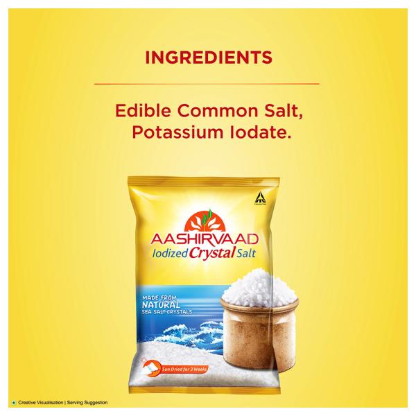 Aashirvaad Iodized Crystal Salt 1 kg JioMart