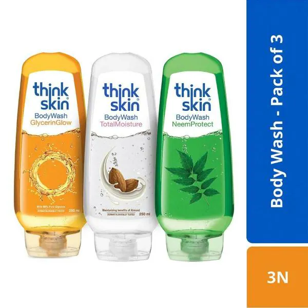 Think Skin Assorted Body Wash 250 ml (Pack of 3) JioMart