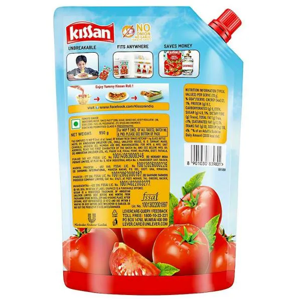 Kissan Tomato Sauce (No Onion No Garlic) 950 g JioMart