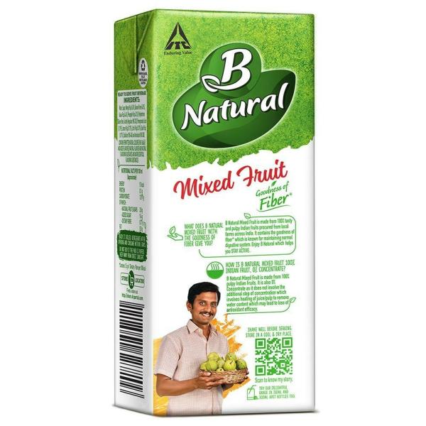 B Natural Mixed Fruit Juice 180 ml (Pack of 6) JioMart