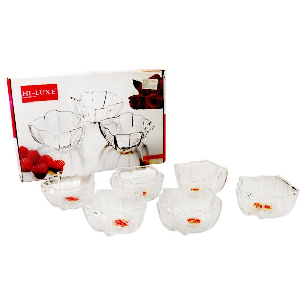 HiLuxe Glass Maple Bowl Set (6 pcs) JioMart