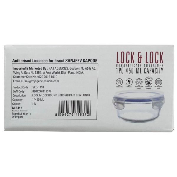 Lock N Lock Round Borosilicate Container 450 ml (SKB 1191) JioMart