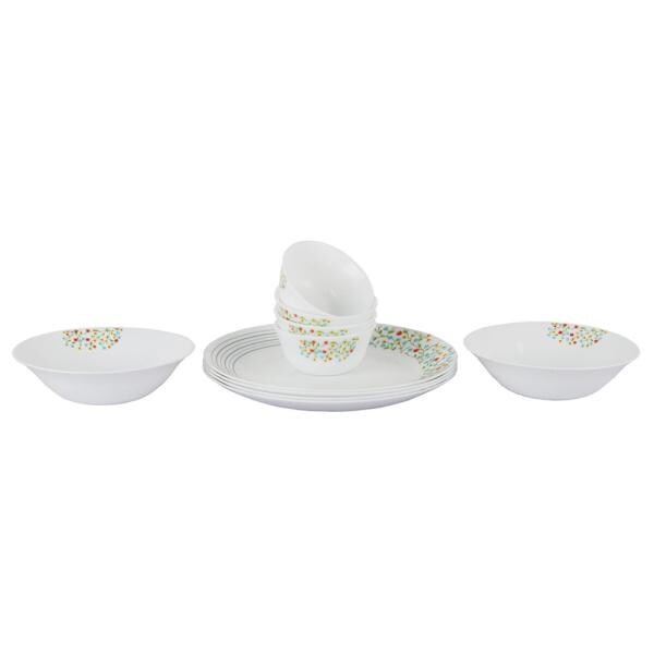 Cello Zarah Garden White Opalware Dinner Set 10 pcs JioMart