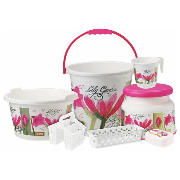 Ratan Assorted Plastic Bathroom Set 7 pcs - JioMart