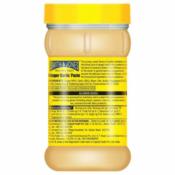 Smith & Jones Ginger Garlic Paste 475 g JioMart