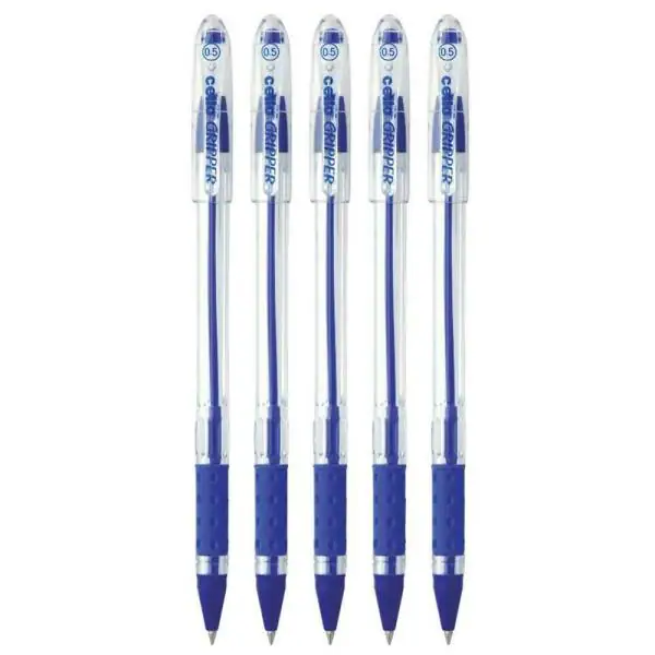 Bic Cello 0.5 mm Gripper Blue Ballpoint Pen (Pack of 5) JioMart