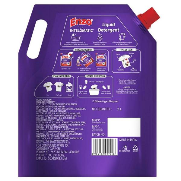 Enzo Intelomatic Front Load Liquid Detergent 2 L JioMart