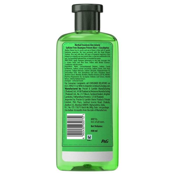 Herbal Essences Potent Aloe + Eucalyptus Shampoo 400 ml JioMart