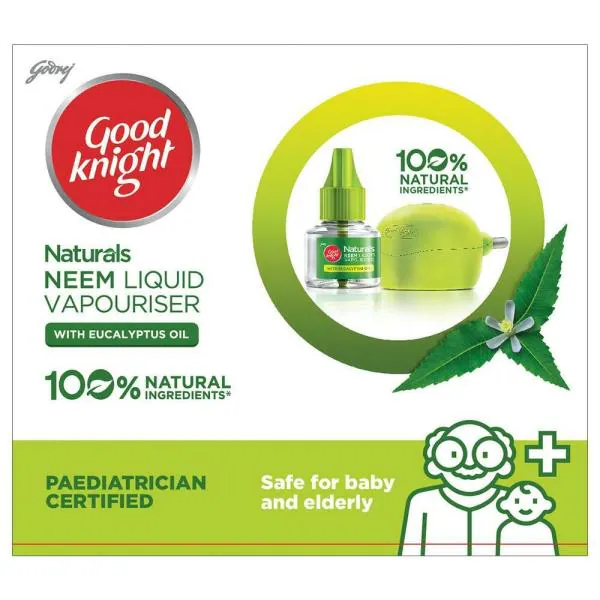 Good Knight Naturals Neem Mosquito Repellent Machine + Refill 45 ml