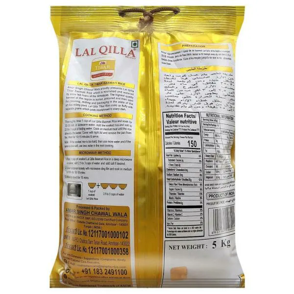 Lal Qilla Elite Tibar Basmati Rice 5 kg JioMart