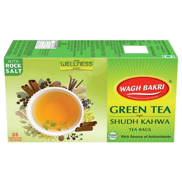 Wagh Bakri Shudh Kahwa Green Tea Bags 2.5 g (25 pcs) JioMart