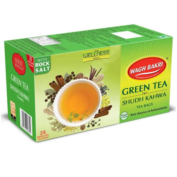 Wagh Bakri Shudh Kahwa Green Tea Bags 2.5 g (25 pcs) JioMart