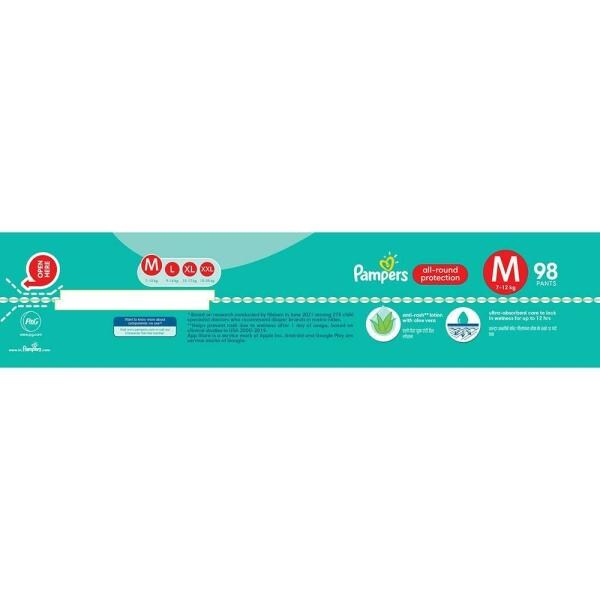 Pampers AllRound Protection Pants (M) 98 count (7 12 kg) JioMart