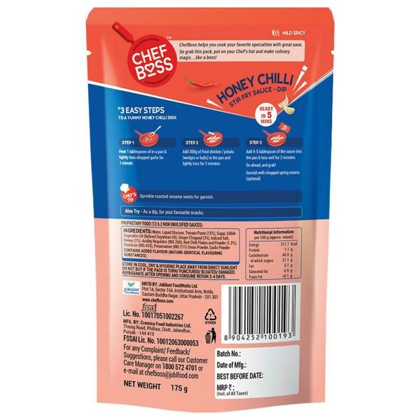 Chef Boss Honey Chilli Stir Fry Sauce & Dip 175 g JioMart