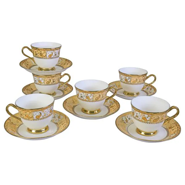 BP Bharat Bone China Cup and Saucer 160 ml 6 pcs (UB117) JioMart